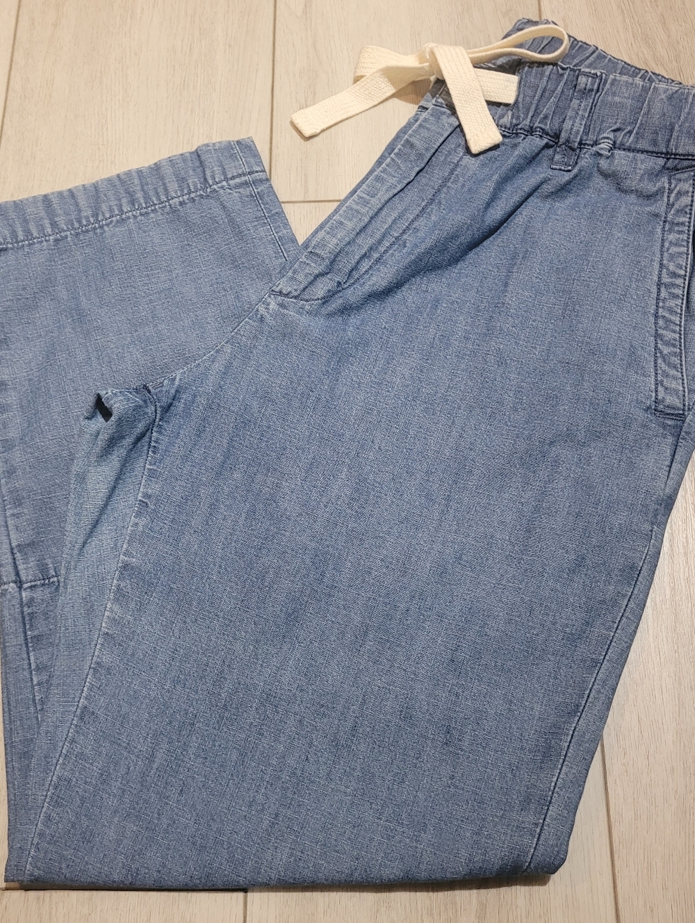 Uniqlo x JW Anderson Women's Drawstring Waist Straight Leg Denim Jeans Med Blue
